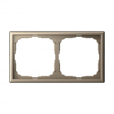 Рамка на 2 поста Systeme Electric ArtGallery универсальная, шампань &mdash; Multielectrika