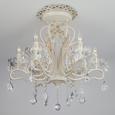 Потолочная люстра с хрустальным декором 12205/6 белый — Multielectrika