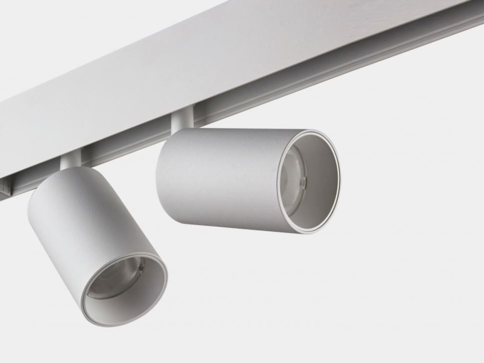 SY-LINK-DBS-WH-2/10-WW, светильник-спот двойной SY-LINK, белый, 2*10Вт, 48В, 3000К фото 1 — Multielectrika