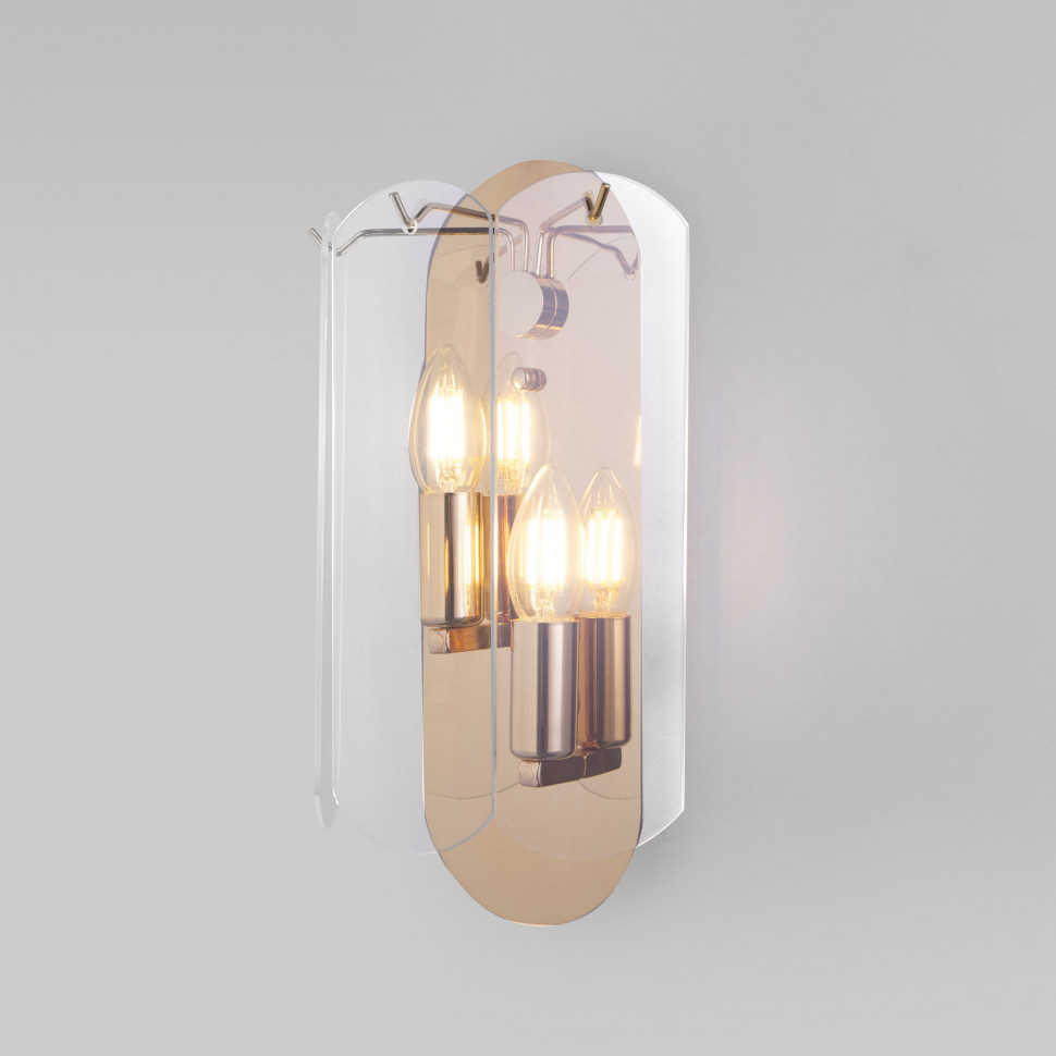 Настенный светильник со стеклянным плафоном 60170/2 золото фото 1 — Multielectrika