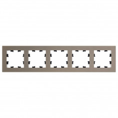 Рамка на 5 постов Systeme Electric AtlasDesign Nature металл, латунь &mdash; Multielectrika