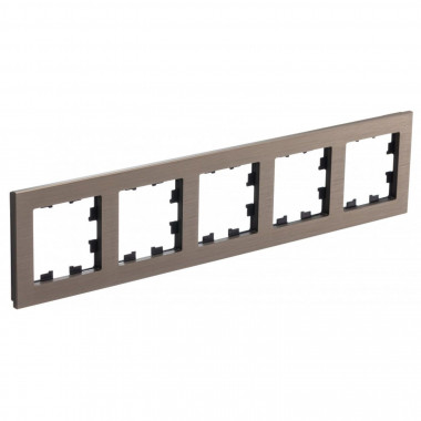 Рамка на 5 постов Systeme Electric AtlasDesign Nature металл, латунь — Multielectrika