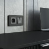 Рамка из металла на 2 поста Platinum черный W0022608 фото 3 &mdash; Multielectrika