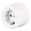 Розетка с заземлением и шторками (белый) Ретро W5671101 фото 1 — Multielectrika