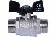 Кран шаровой BUGATTI 03270032 Oregon (ручка-бабочка) нар-нар резьба 1 RG008TC8M2QJLK &mdash; Multielectrika