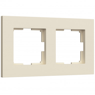 Рамка из поликарбоната на 2 поста Slab айвори софт W0022962 — Multielectrika