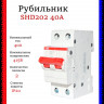 Рубильник 2-полюсный ABB SHD202/40 рычаг красный 2CDD272111R0040