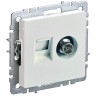 Розетка двойная TV+RJ45 кат.5E IEK Brite РТВ/РК12-БрЖ жемчуг