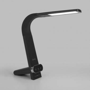 Настольный светодиодный светильник с сенсорным управлением и беспроводной зарядкой 80427/1 черный — Multielectrika