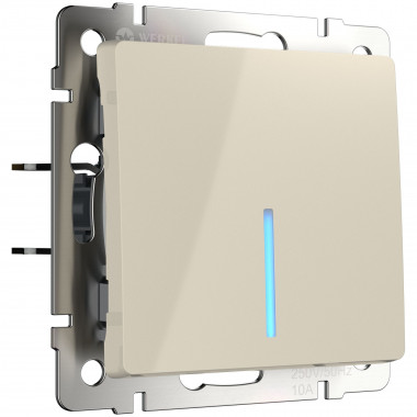 Выключатель одноклавишный с подсветкой (слоновая кость) W1110103 &mdash; Multielectrika