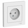Розетка силовая Schneider Electric Atlas Design без заземления, в сборе, белая