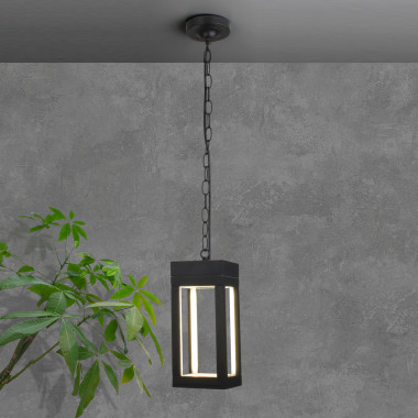 Уличный подвесной светодиодный светильник Frame LED IP54 1528 TECHNO LED черный — Multielectrika