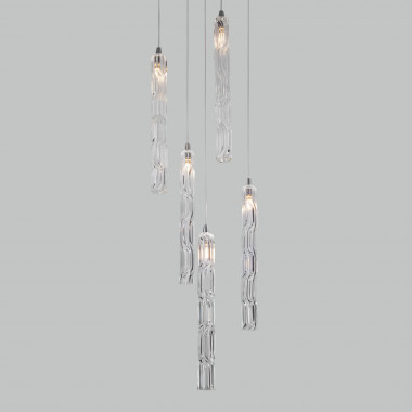 Подвесной светильник со стеклянными плафонами 50381/5 хром — Multielectrika