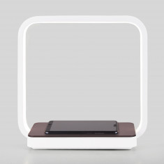 Светодиодная настольная лампа с беспроводной зарядкой QI 80502/1 коричневый &mdash; Multielectrika