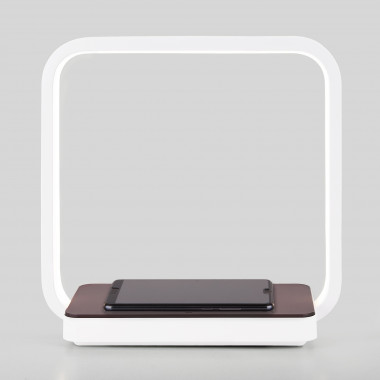 Светодиодная настольная лампа с беспроводной зарядкой QI 80502/1 коричневый — Multielectrika