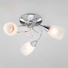 Потолочная люстра с хрустальной подвеской 30100/3 хром &mdash; Multielectrika