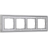 Рамка на 4 поста (хром/белый) W0041431 фото 1 — Multielectrika