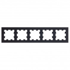 Рамка на 5 постов Systeme Electric AtlasDesign Nature металл, оникс &mdash; Multielectrika