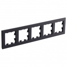 Рамка на 5 постов Systeme Electric AtlasDesign Nature металл, оникс &mdash; Multielectrika