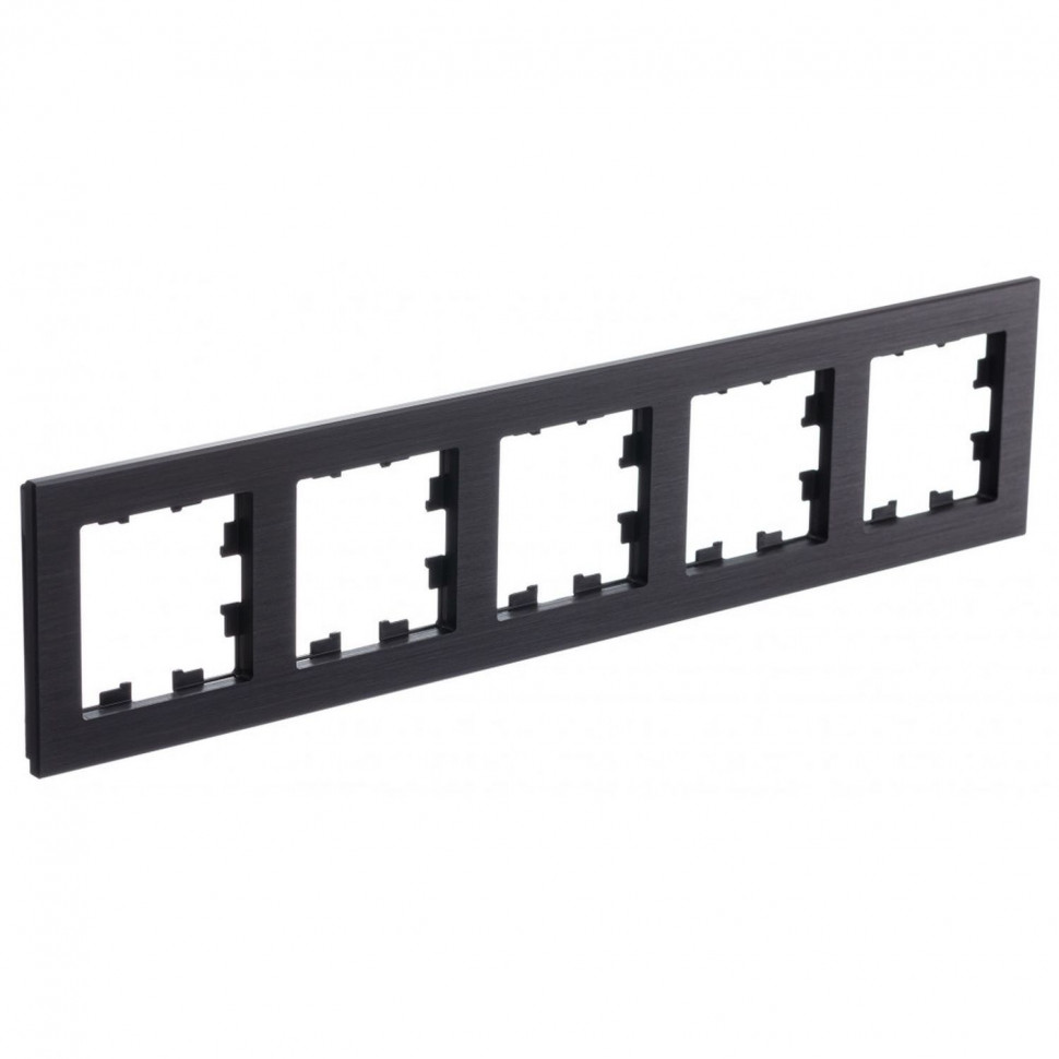 Рамка на 5 постов Systeme Electric AtlasDesign Nature металл, оникс фото 1 — Multielectrika