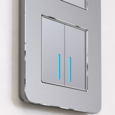 Рамка из металла на 2 поста Platinum алюминий W0022606 &mdash; Multielectrika