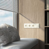 Рамка из поликарбоната на 4 поста Snabb Basic слоновая кость W0042003 фото 3 &mdash; Multielectrika