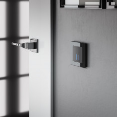 Сенсорный выключатель двухклавишный с подсветкой (черный матовый) W4520108 &mdash; Multielectrika