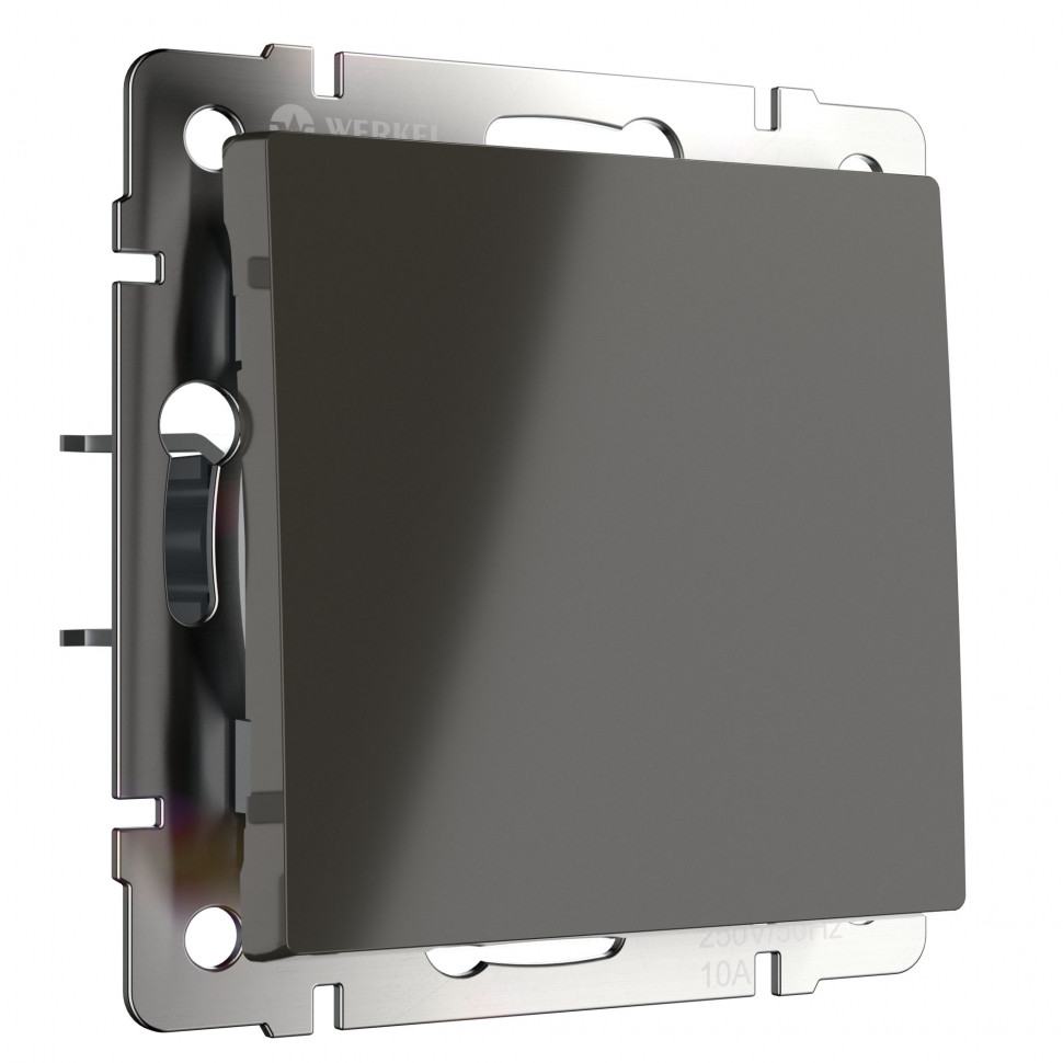 Выключатель одноклавишный (серо-коричневый) WL07-SW-1G фото 1 — Multielectrika