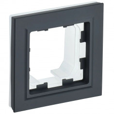 Рамка на 1 пост IP44 IEK Brite РУ-1-БрГ-44 графит &mdash; Multielectrika