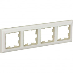 Рамка на 4 поста IEK Brite РУ-4-Бр бежевый/жемчужный &mdash; Multielectrika