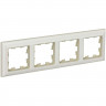 Рамка на 4 поста IEK Brite РУ-4-Бр бежевый/жемчужный