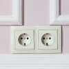 Розетка с заземлением, безвинтовой зажим (слоновая кость) W1171303 фото 9 — Multielectrika