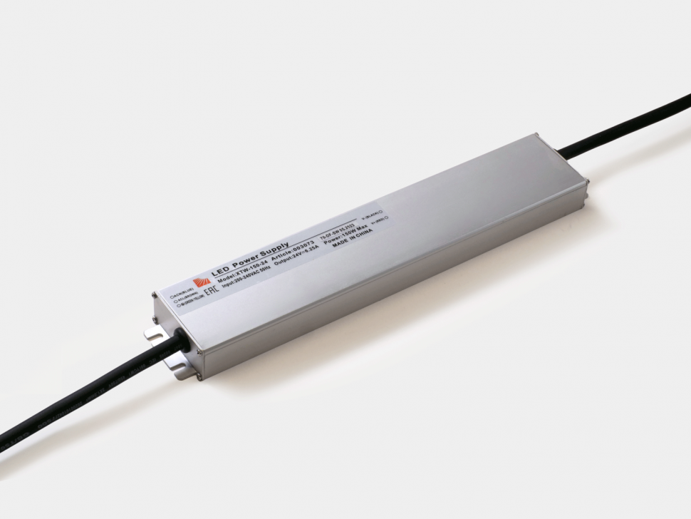 Ультратонкий блок питания в металлическом корпусе, IP67, 150W, 24V, XTW-150-24 фото 1 — Multielectrika