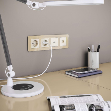 Рамка из стекла на 4 поста Elite айвори W0042443 — Multielectrika