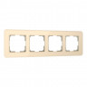 Рамка из стекла на 4 поста Elite айвори W0042443
