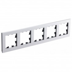 Рамка на 5 постов Systeme Electric AtlasDesign Nature металл, серебро &mdash; Multielectrika