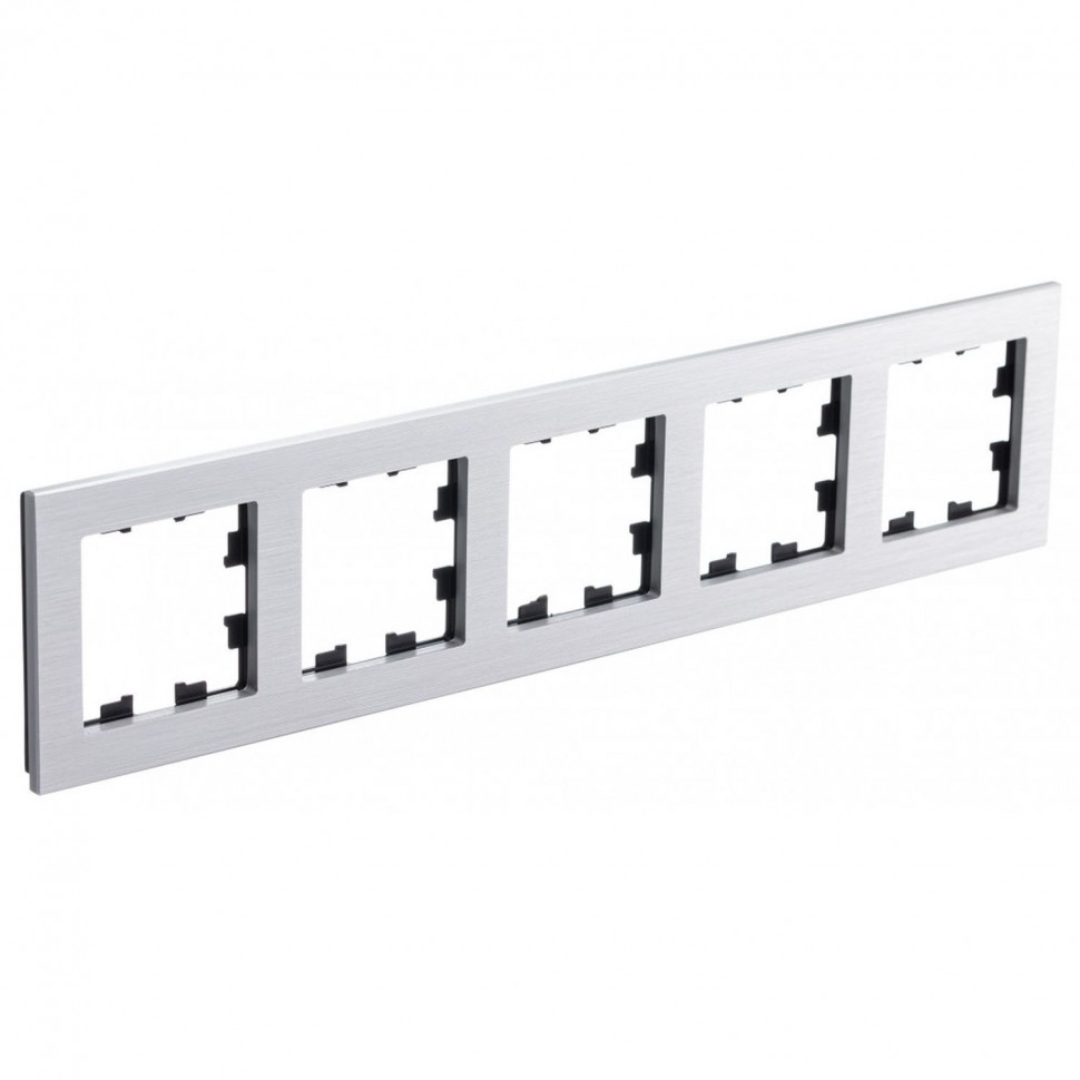 Рамка на 5 постов Systeme Electric AtlasDesign Nature металл, серебро фото 1 — Multielectrika