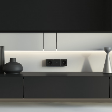 ТВ-розетка оконечная Gallant черный с серебром W5083034 W5083034 &mdash; Multielectrika