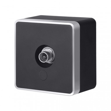 ТВ-розетка оконечная Gallant черный с серебром W5083034 W5083034 &mdash; Multielectrika