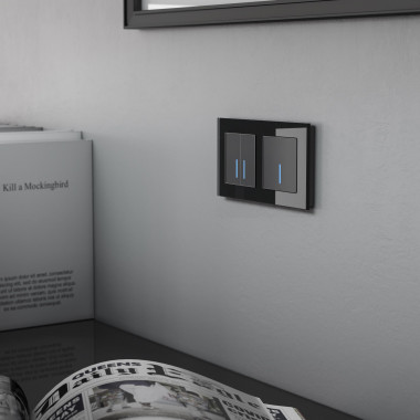 Сенсорный выключатель одноклавишный с подсветкой черный W4510108 &mdash; Multielectrika