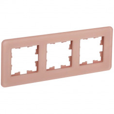 Рамка на 3 поста IEK Brite РУ-3-2-Бр стекло дымчатый RE &mdash; Multielectrika