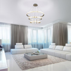 Подвесной светодиодный светильник с регулировкой цветовой температуры и яркости 90163/3 сатин-никель &mdash; Multielectrika