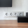 Розетка с заземлением cеребряный рифленый W1171009 фото 9 &mdash; Multielectrika
