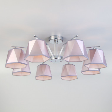 Потолочная люстра с абажурами 60076/8 хром — Multielectrika