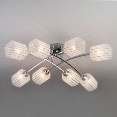 Потолочный светильник с плафонами из стекла 30125/8 хром &mdash; Multielectrika