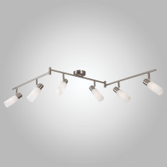 Светильник потолочный с белыми плафонами 20043/6 сатин-никель &mdash; Multielectrika