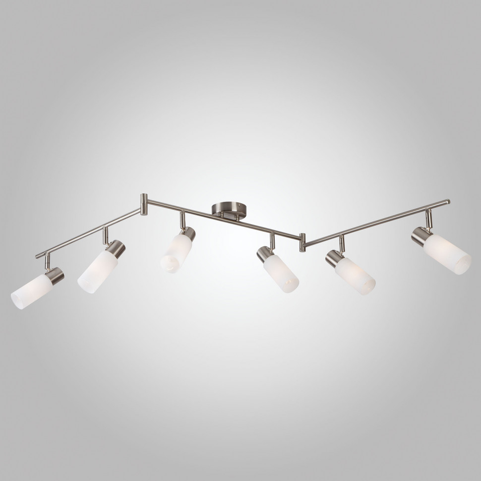 Светильник потолочный с белыми плафонами 20043/6 сатин-никель фото 1 — Multielectrika