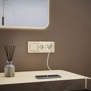 Рамка из стекла на 3 поста Elite айвори W0032443 &mdash; Multielectrika