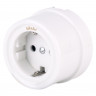 Розетка с заземлением белый ретро W5671001