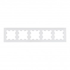 Рамка на 5 постов Systeme Electric AtlasDesign Nature натуральное стекло, белый &mdash; Multielectrika